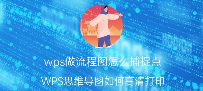 wps做流程图怎么捕捉点 WPS思维导图如何高清打印？